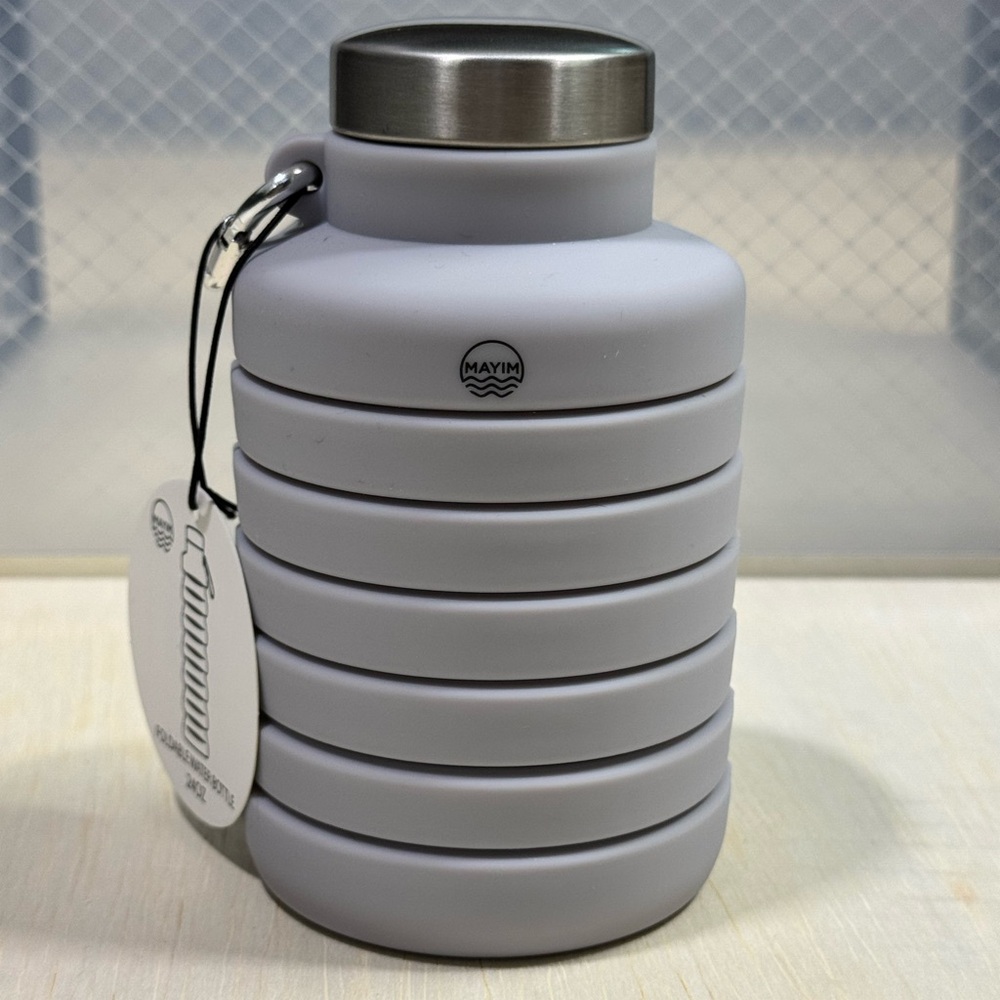 Mayim Large Collapsible carabiner 24 oz bottle lavender concrete color